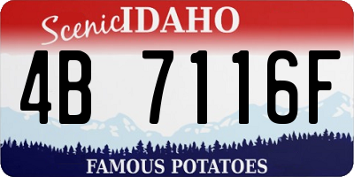ID license plate 4B7116F