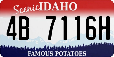 ID license plate 4B7116H