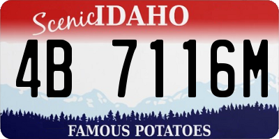 ID license plate 4B7116M