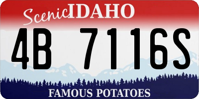 ID license plate 4B7116S
