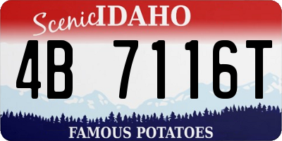 ID license plate 4B7116T