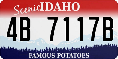 ID license plate 4B7117B