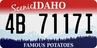 ID license plate 4B7117I
