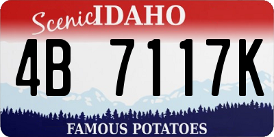 ID license plate 4B7117K
