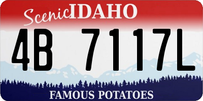 ID license plate 4B7117L