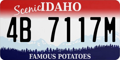 ID license plate 4B7117M