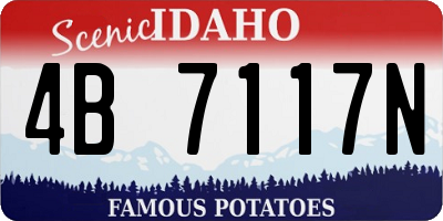 ID license plate 4B7117N
