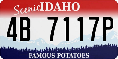 ID license plate 4B7117P