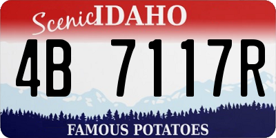 ID license plate 4B7117R