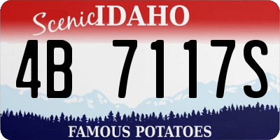 ID license plate 4B7117S
