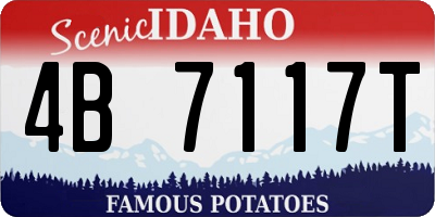 ID license plate 4B7117T