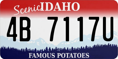 ID license plate 4B7117U