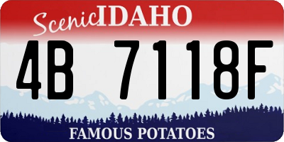 ID license plate 4B7118F