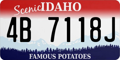 ID license plate 4B7118J