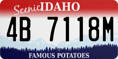ID license plate 4B7118M