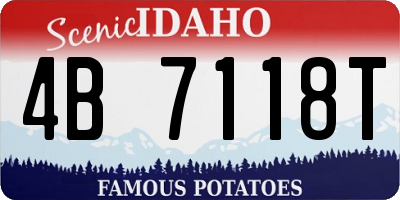 ID license plate 4B7118T
