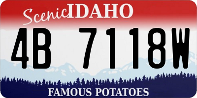 ID license plate 4B7118W