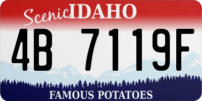 ID license plate 4B7119F