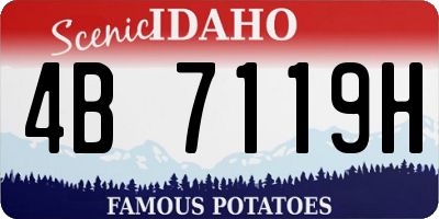 ID license plate 4B7119H
