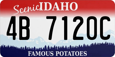 ID license plate 4B7120C