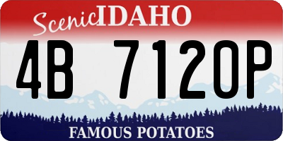 ID license plate 4B7120P
