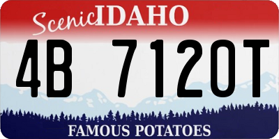 ID license plate 4B7120T