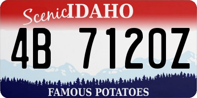 ID license plate 4B7120Z