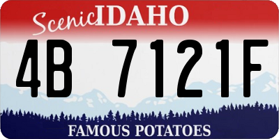 ID license plate 4B7121F