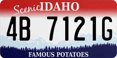 ID license plate 4B7121G