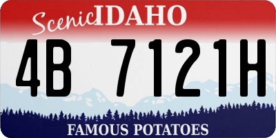 ID license plate 4B7121H