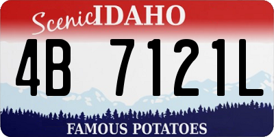 ID license plate 4B7121L
