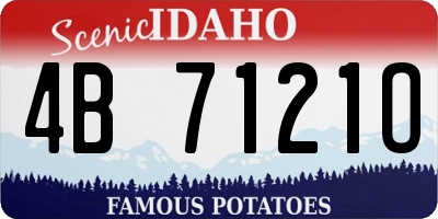 ID license plate 4B7121O