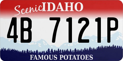 ID license plate 4B7121P