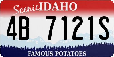 ID license plate 4B7121S