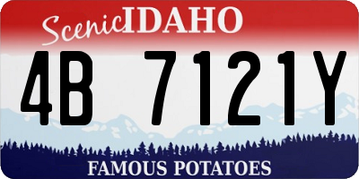 ID license plate 4B7121Y