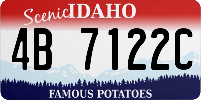 ID license plate 4B7122C