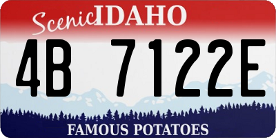 ID license plate 4B7122E