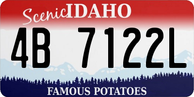 ID license plate 4B7122L