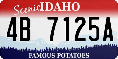 ID license plate 4B7125A