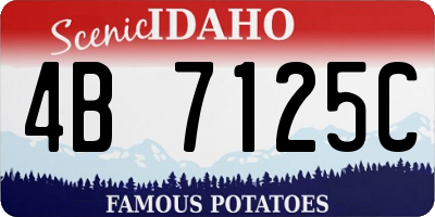 ID license plate 4B7125C
