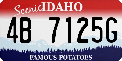 ID license plate 4B7125G