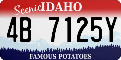 ID license plate 4B7125Y