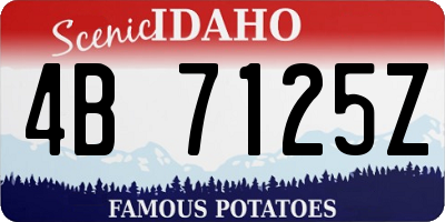 ID license plate 4B7125Z