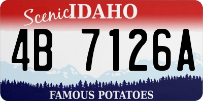 ID license plate 4B7126A