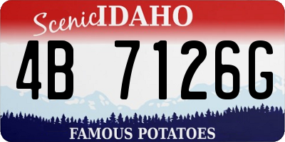 ID license plate 4B7126G