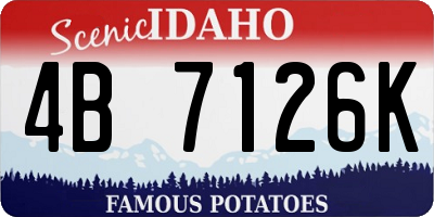 ID license plate 4B7126K