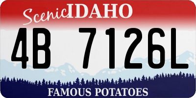 ID license plate 4B7126L