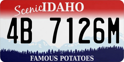 ID license plate 4B7126M