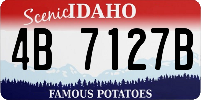 ID license plate 4B7127B
