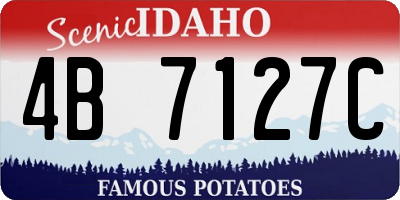 ID license plate 4B7127C